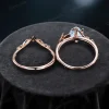 Overhead View of Pear Aquamarine & Alexandrite Bridal Set