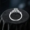 A top-down perspective focusing on the ring's band, showcasing its width, thickness, and the smooth profile of the shank.