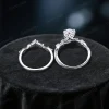 Top-down close-up showing the band thickness and the 1.2ct round cut moissanite table within the nature-inspired vine setting.